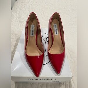 Steve Madden Glossy Red Heels